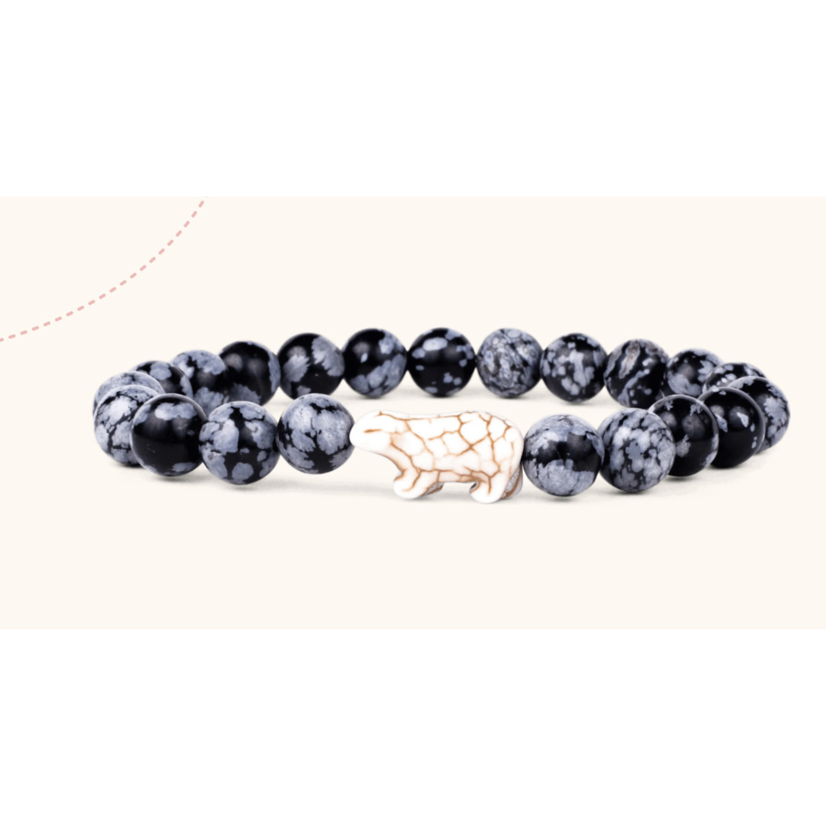 Fahlo Fahlo Polar Bear Bracelet Papillae Stone