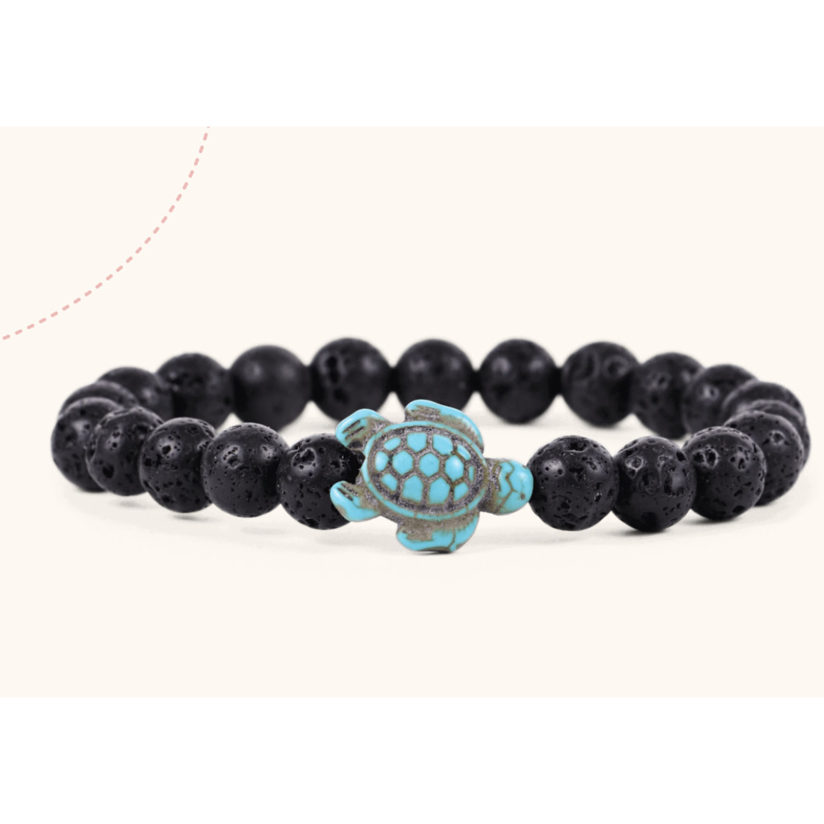 Fahlo Fahlo Journey Sea Turtle Bracelet Lava Stone