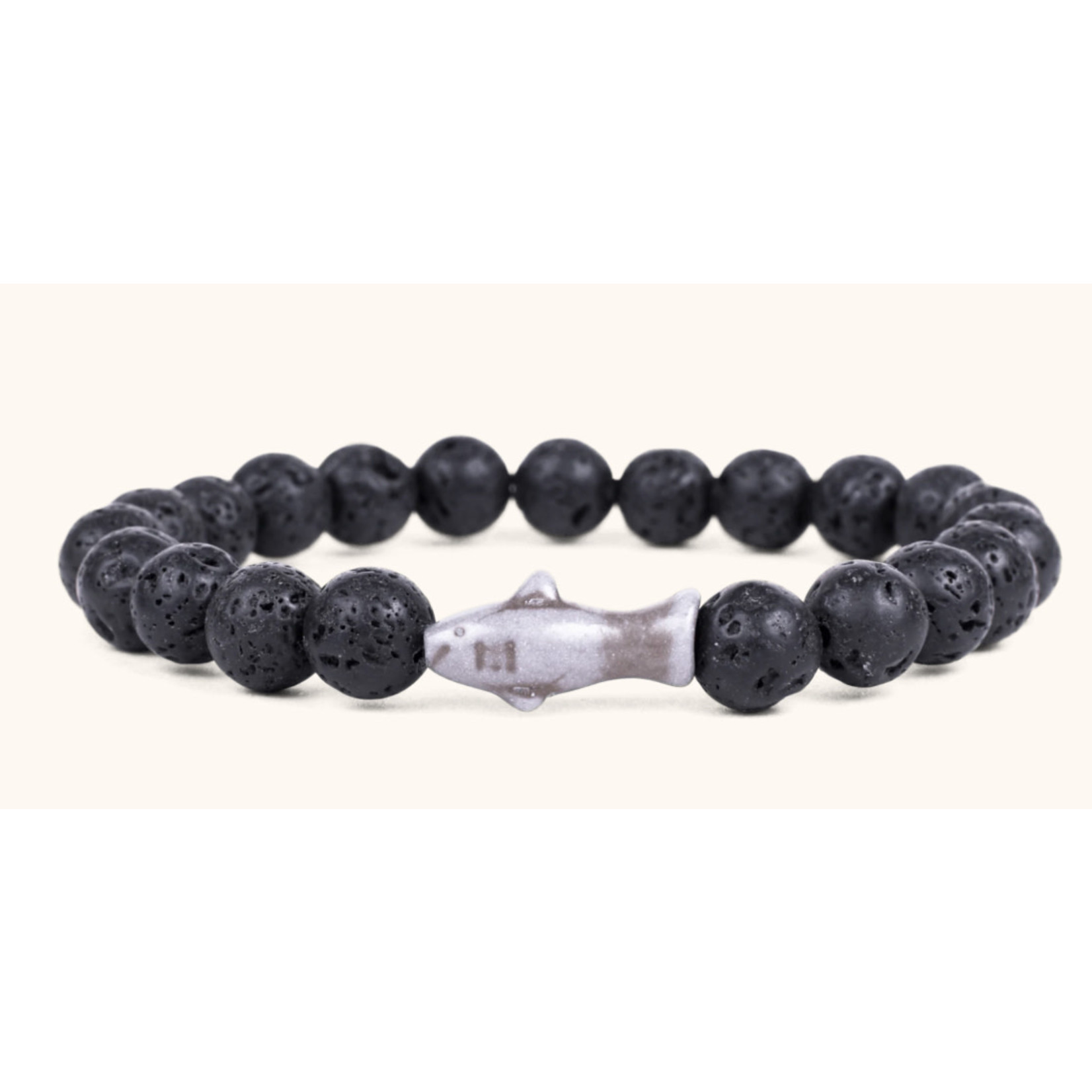 Fahlo Fahlo Voyage Shark Bracelet Lava Stone