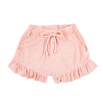 Simply Southern Simply Southern Terry Ruffle Shorts Peach