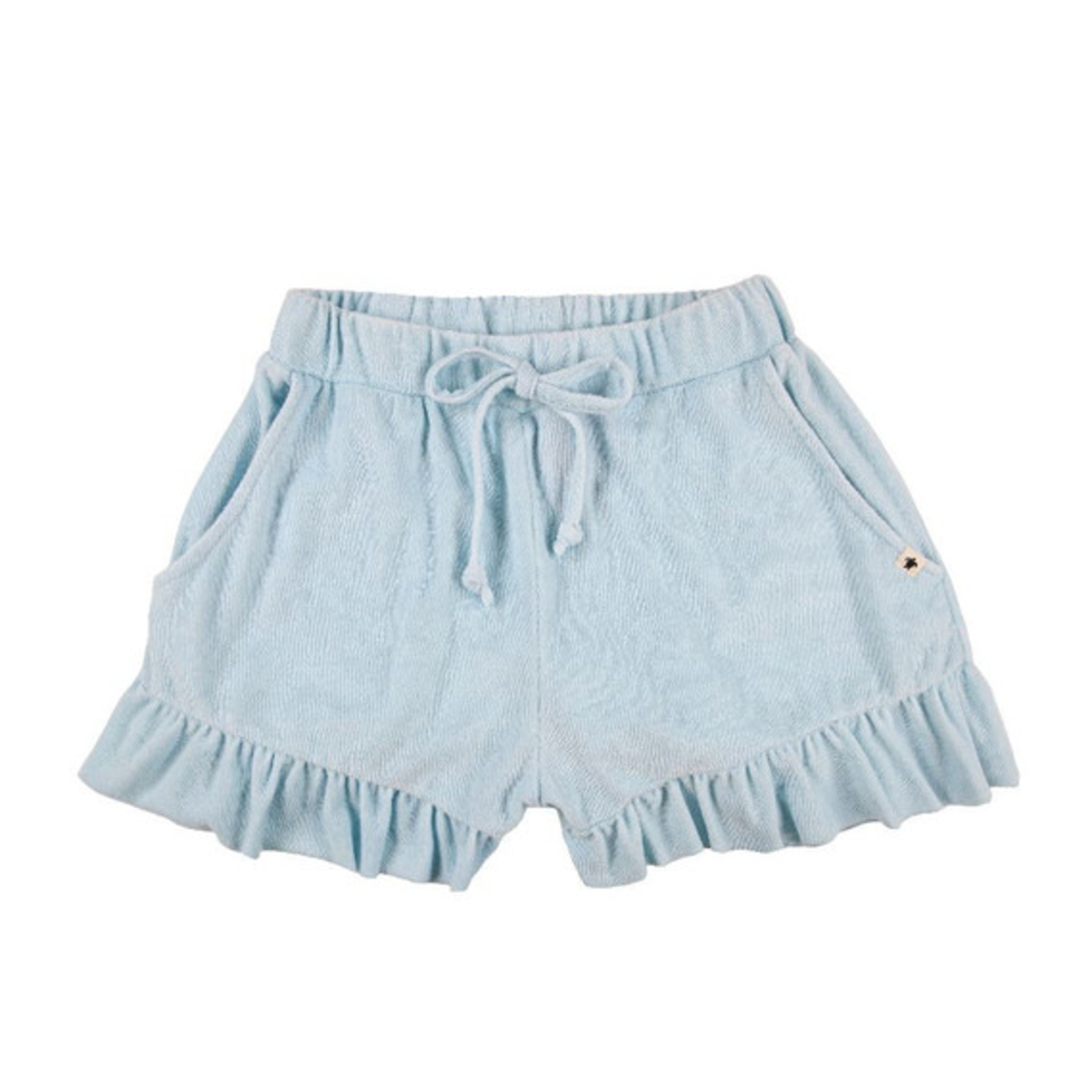 Simply Southern Simply Southern Terry Ruffle Shorts Crystal