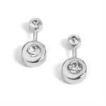 Whispers Whispers Silver Two Circle Drop Stud WN004587