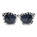 Coco + Carmen Coco+Carmen Remi Starr Black & White Splatter Sunglasses