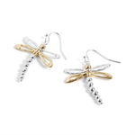 Whispers Whispers Mixed Metal Dragonfly Earrings WN004535