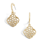 Whispers Whispers Gold Hoop Medallion Earrings WN004544