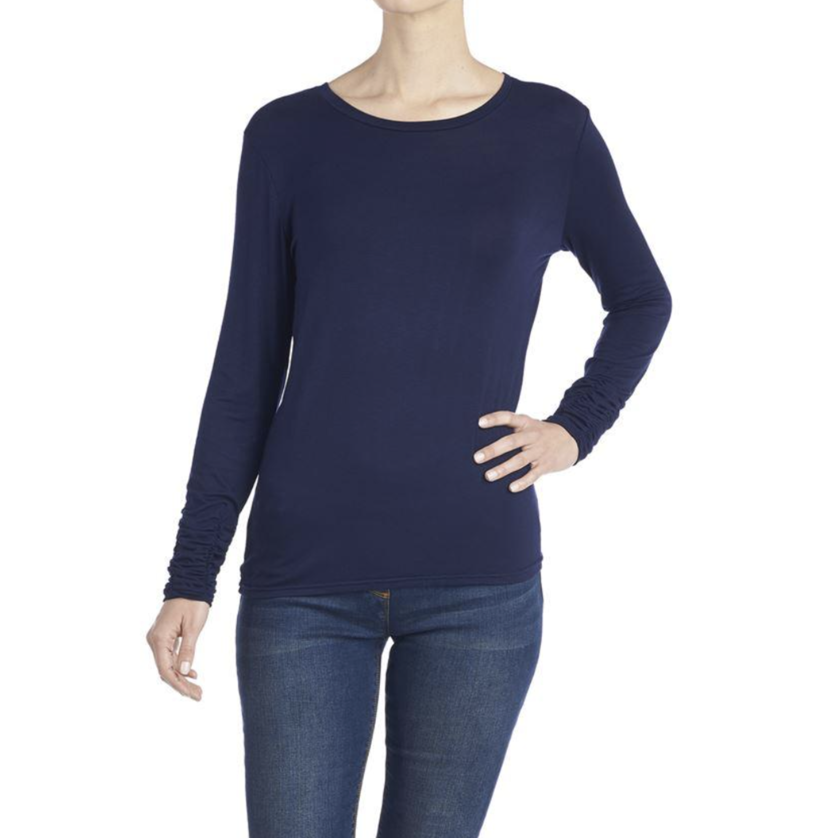 Coco + Carmen Coco + Carmen Scrunch Sleeve Crew Neck Tee  2039067