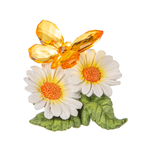 Ganz Acrylic Butterfly on White Daisies