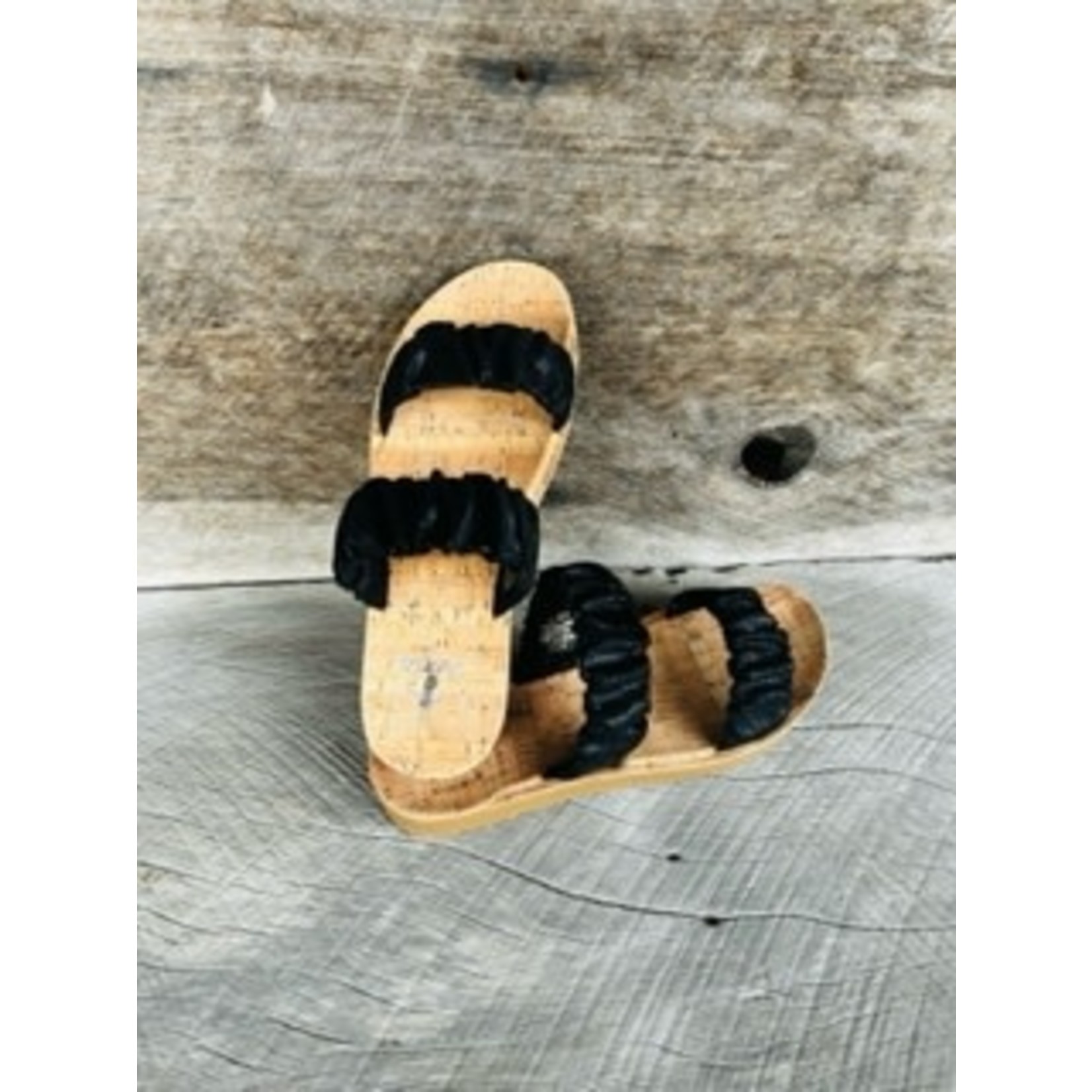 Corkys Corkys Iced Tea Black Metallic Sandalds