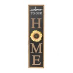 Gerson Welcome to Our Home Wooden Sunflower Sign Style 1