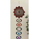 Gerson Stainless Steel Hanging Wind Spinner w/Jewels Style 2