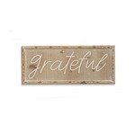 Gerson Grateful Engraved Wood Block Sign