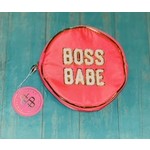 Simply Southern Simply Southern Sparkle Bag Boss Babe Pink