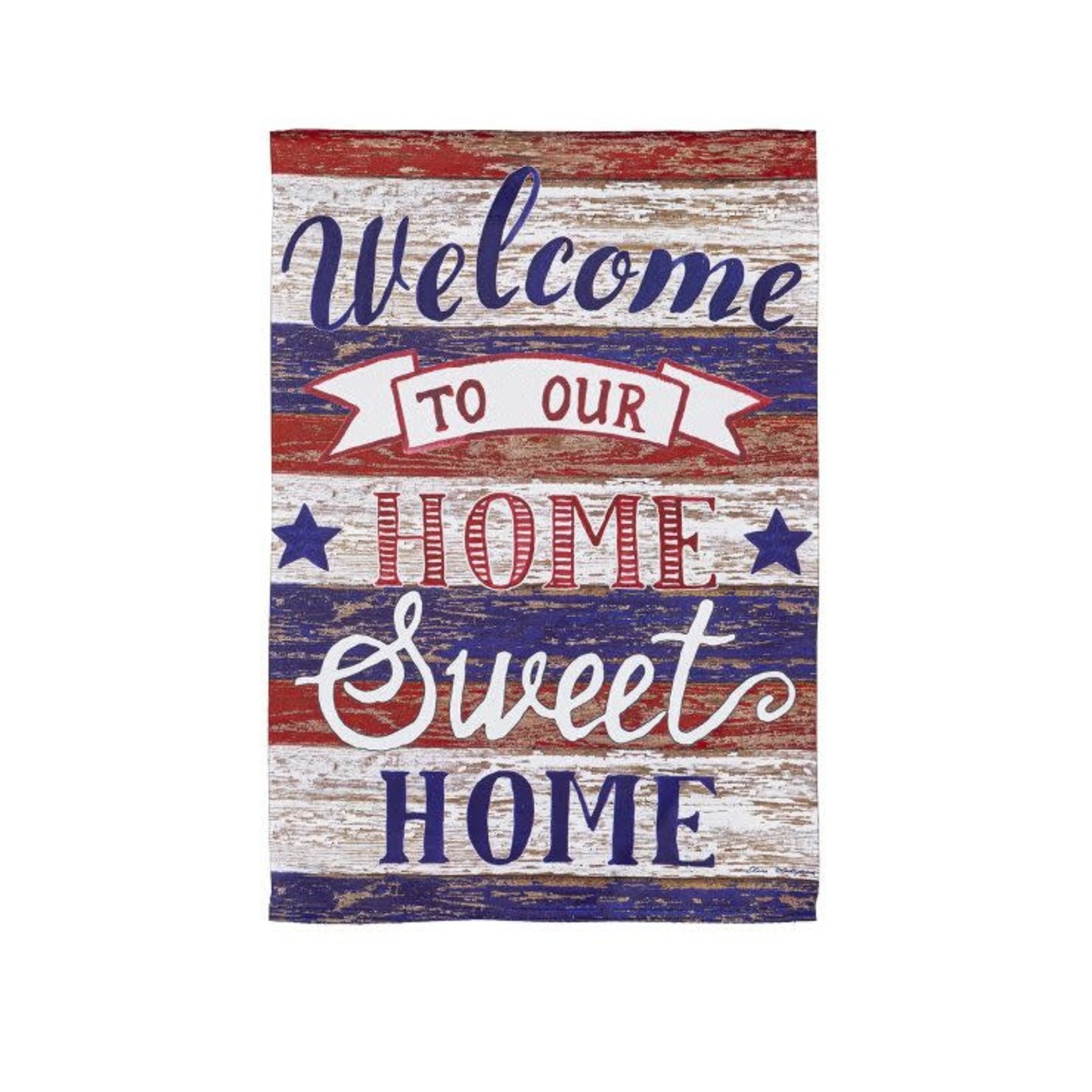 Evergreen Farmhouse Home Sweet Home Garden Flag