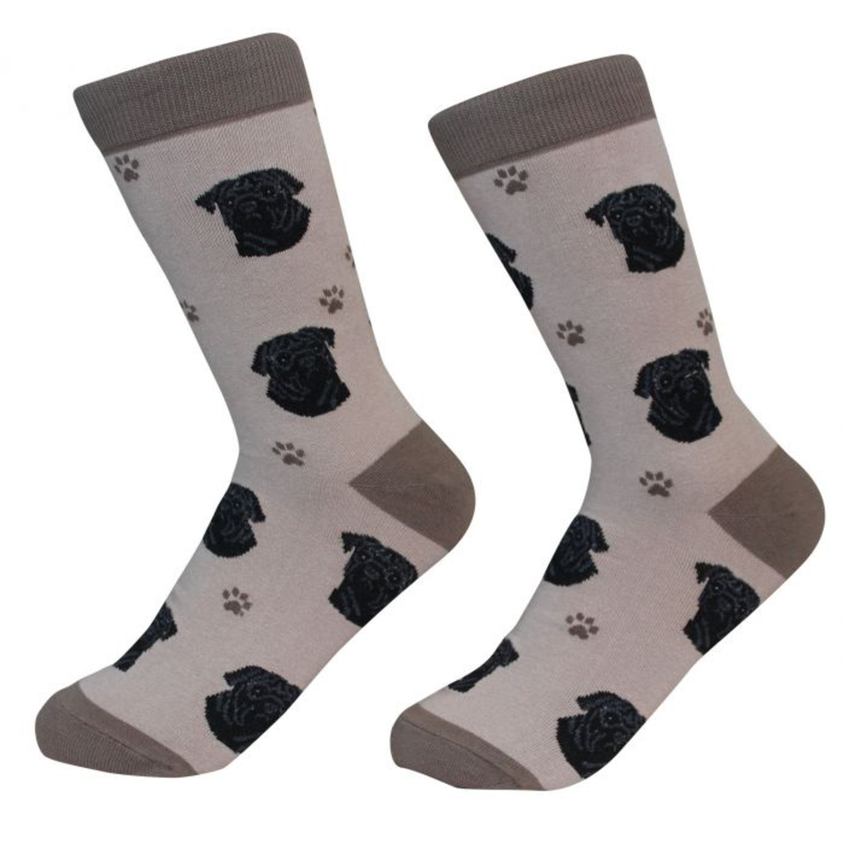 E&S Pets E&S Pets Black Pug Socks