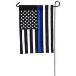 Evergreen Thin Blue Line Garden Applique’ Flag
