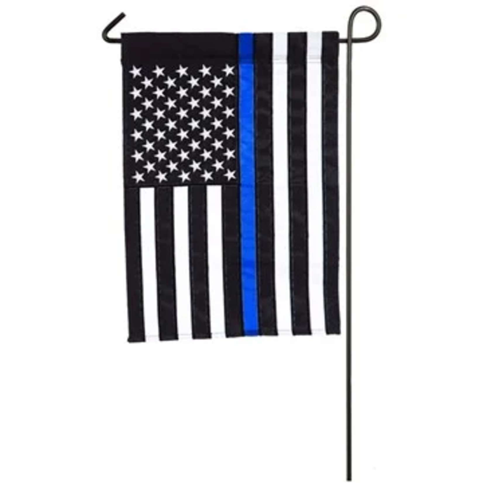 Evergreen Thin Blue Line Garden Applique’ Flag