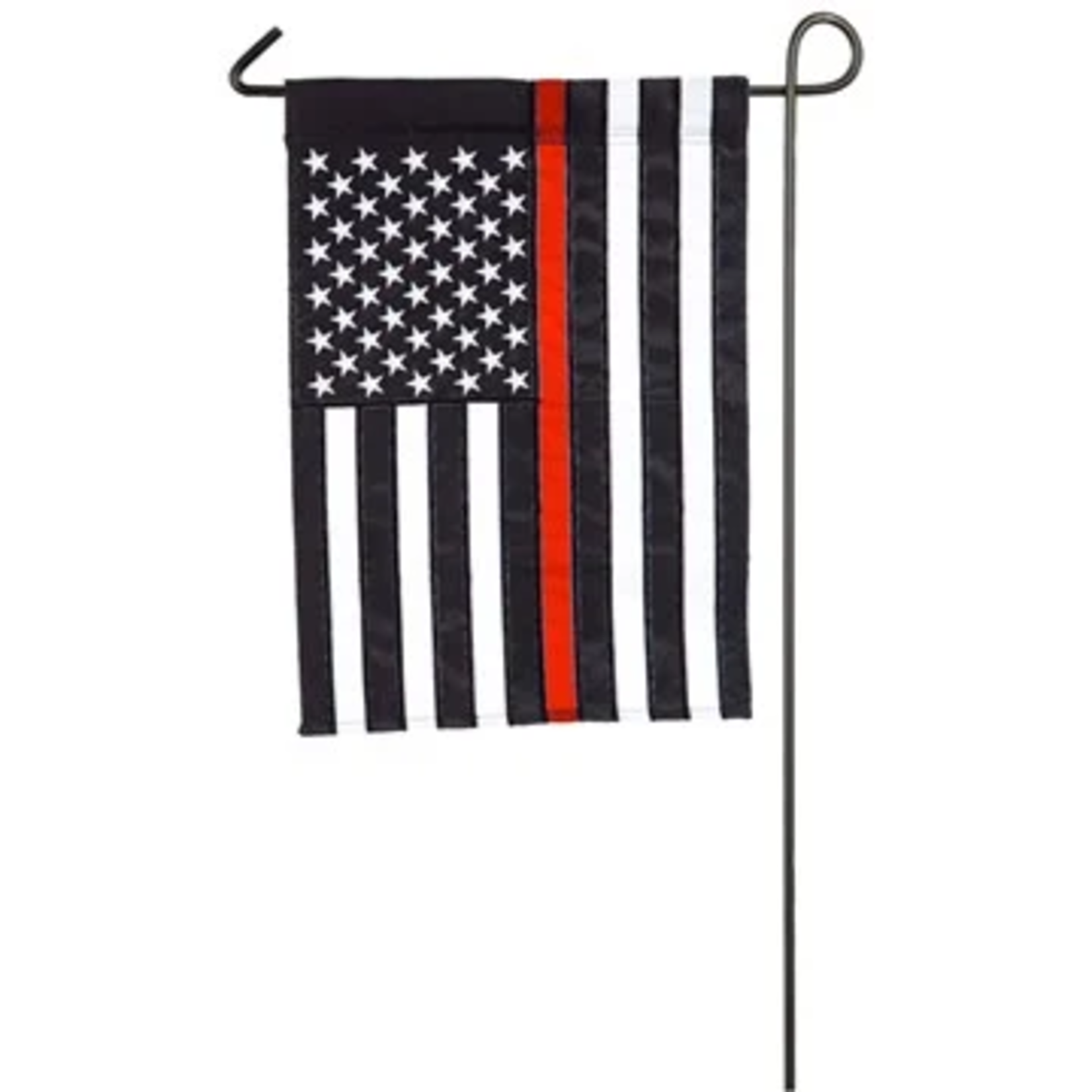 Evergreen Thin Red Line Garden Applique’ Flag