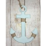 Youngs Seafoam Wooden Anchor Decor