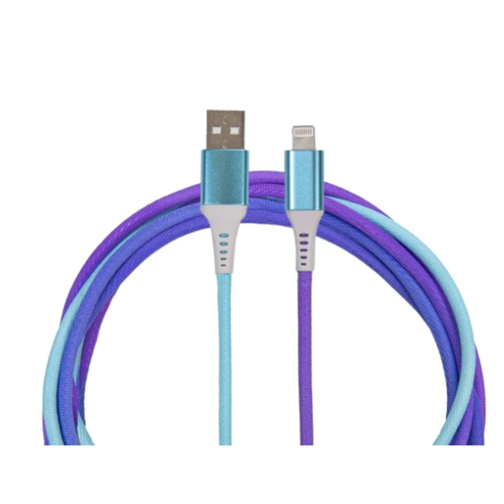 Simply Southern Simply Southern 10ft Lightning Charging Cable Blue Purple