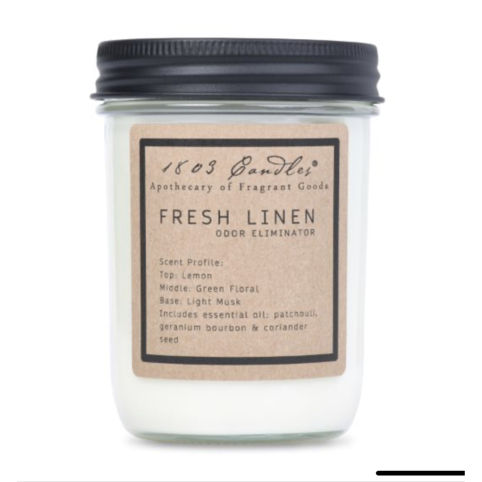 1803 1803 Fresh Linen Soy Jar Candle