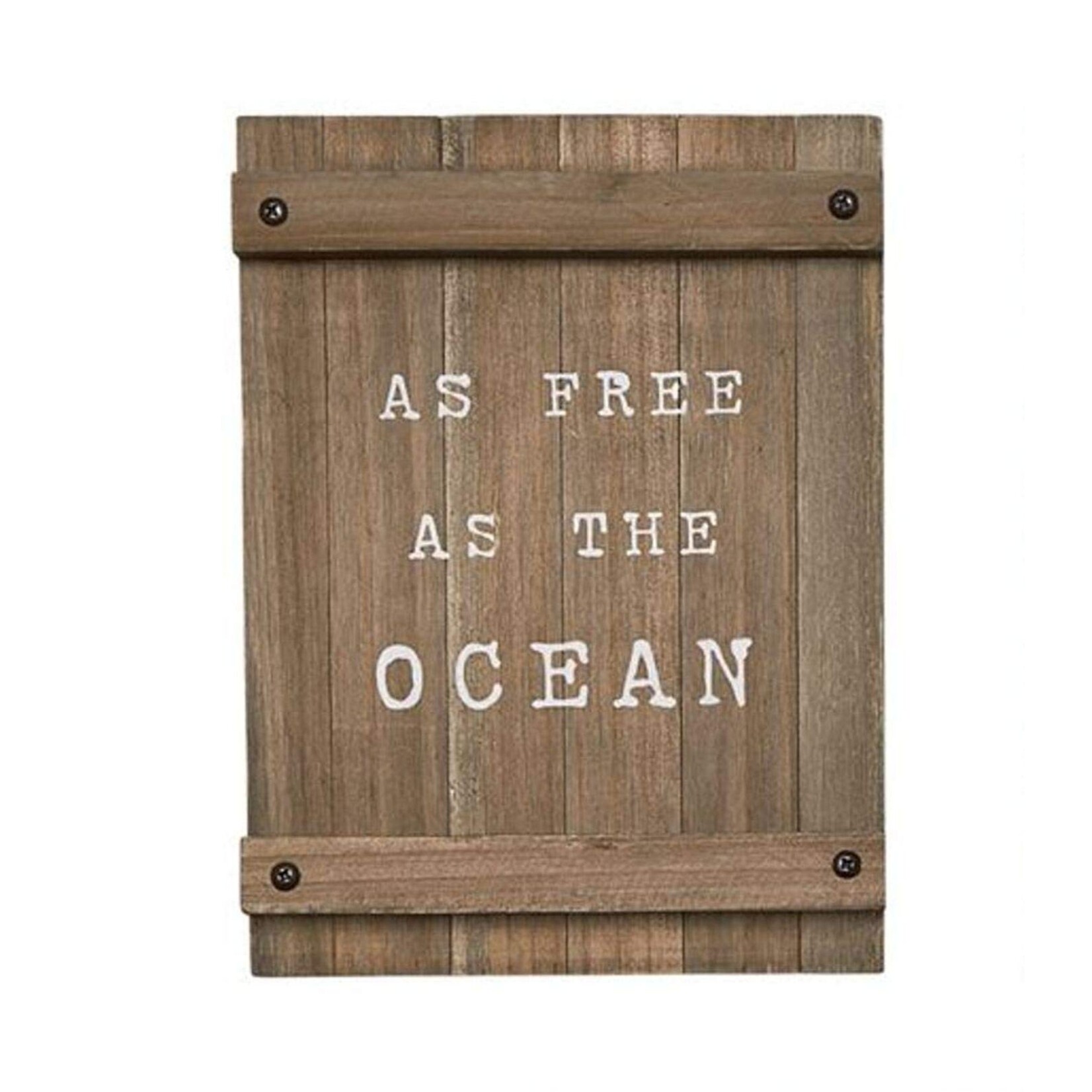 Mudpie As Free As the Ocean Wall Plaque