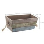 Transpac Wooden Crate w/ Rope Handles