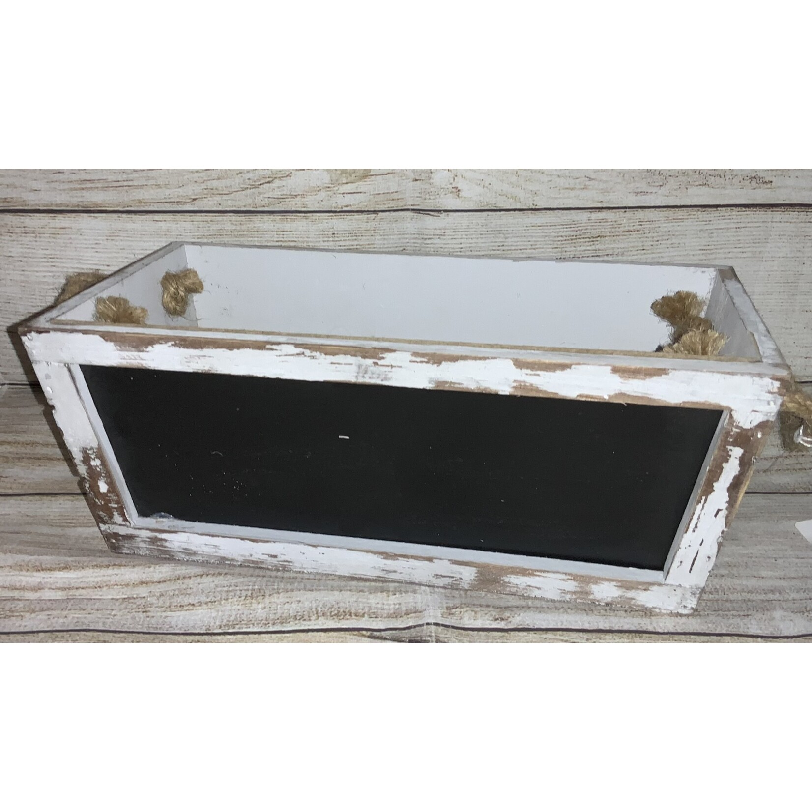 Darice Wooden Crate w/Chalkboard & Rope Handles Small