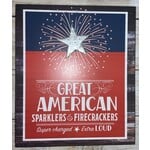 Gerson Great American Sparklers & Firecrackers Sign