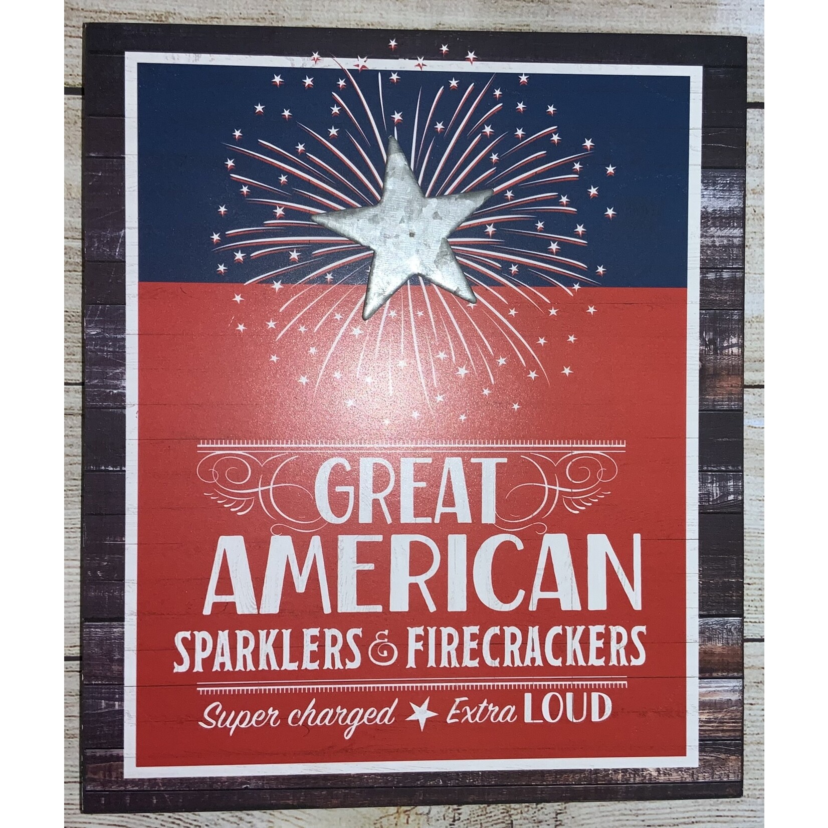 Gerson Great American Sparklers & Firecrackers Sign