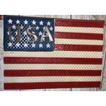 Gerson Metal Hanging USA Flag Decor