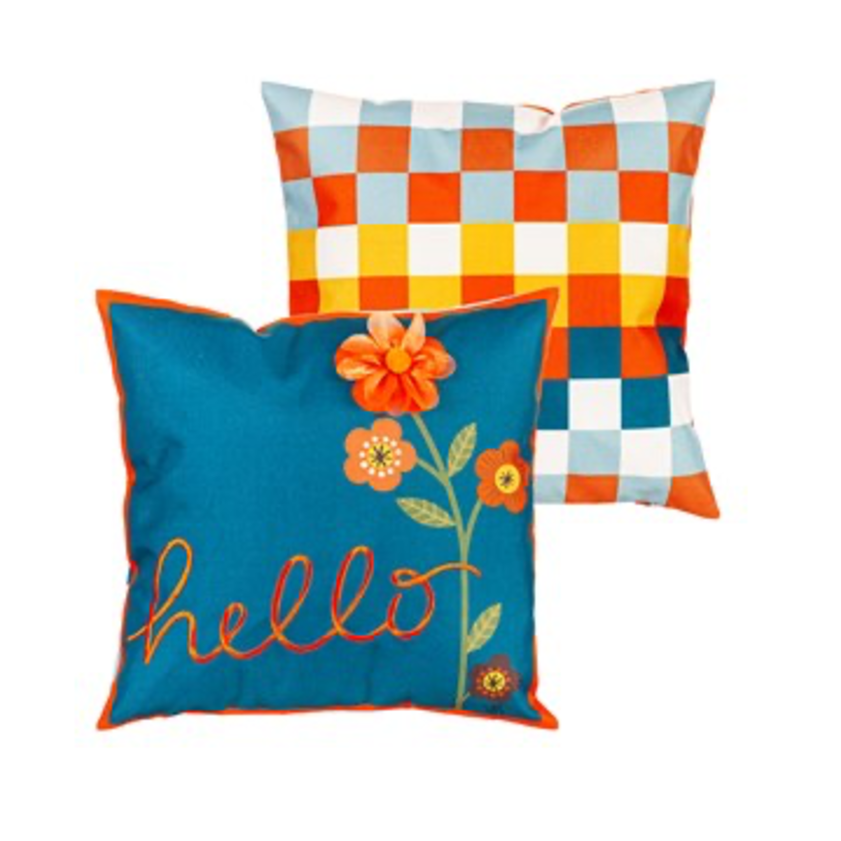 Hello Floral Outdoor Pillow Cover A Gathering Place