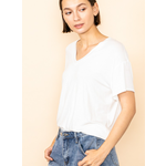 Elloh Elloh V-Neck Soft Touched Basic Tee Off White