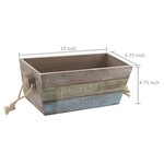 Transpac Wooden Crate w/Rope Handles Small