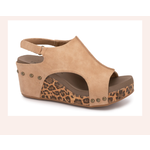 Corkys Corkys Carley Wedge Taupe Smooth Leopard