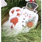Audrey’s Snowman Vintage Print Ornament