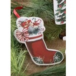 Audrey’s Stocking Vintage Print Christmas Ornament