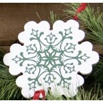 Audrey’s Snowflake Vintage Print Christmas Ornament