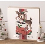 Audrey’s Reindeer Vintage Christmas Icon Block Sitter