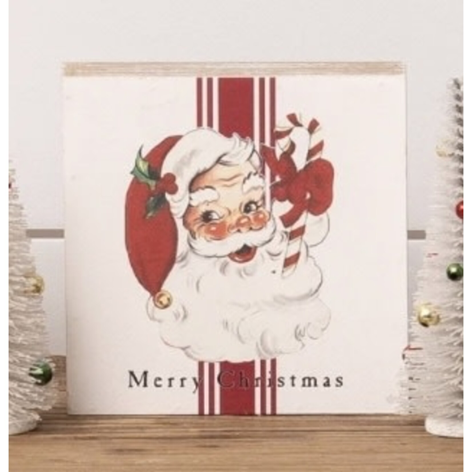 Audrey’s Santa Vintage Christmas Icon Block Sitter