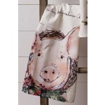 Audrey’s Pig Farmhouse Christmas Tea Towel