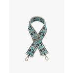 Jen & Co Jen & Co Adjustable Guitar Strap Boho Vine Green/Navy/Teal