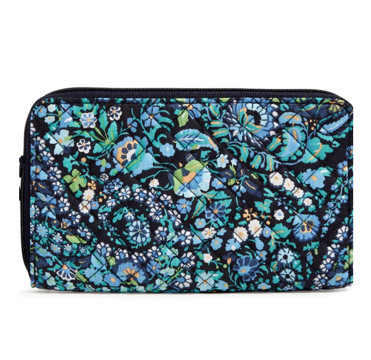 Vera Bradley RFID Deluxe Travel Wallet A Gathering Place