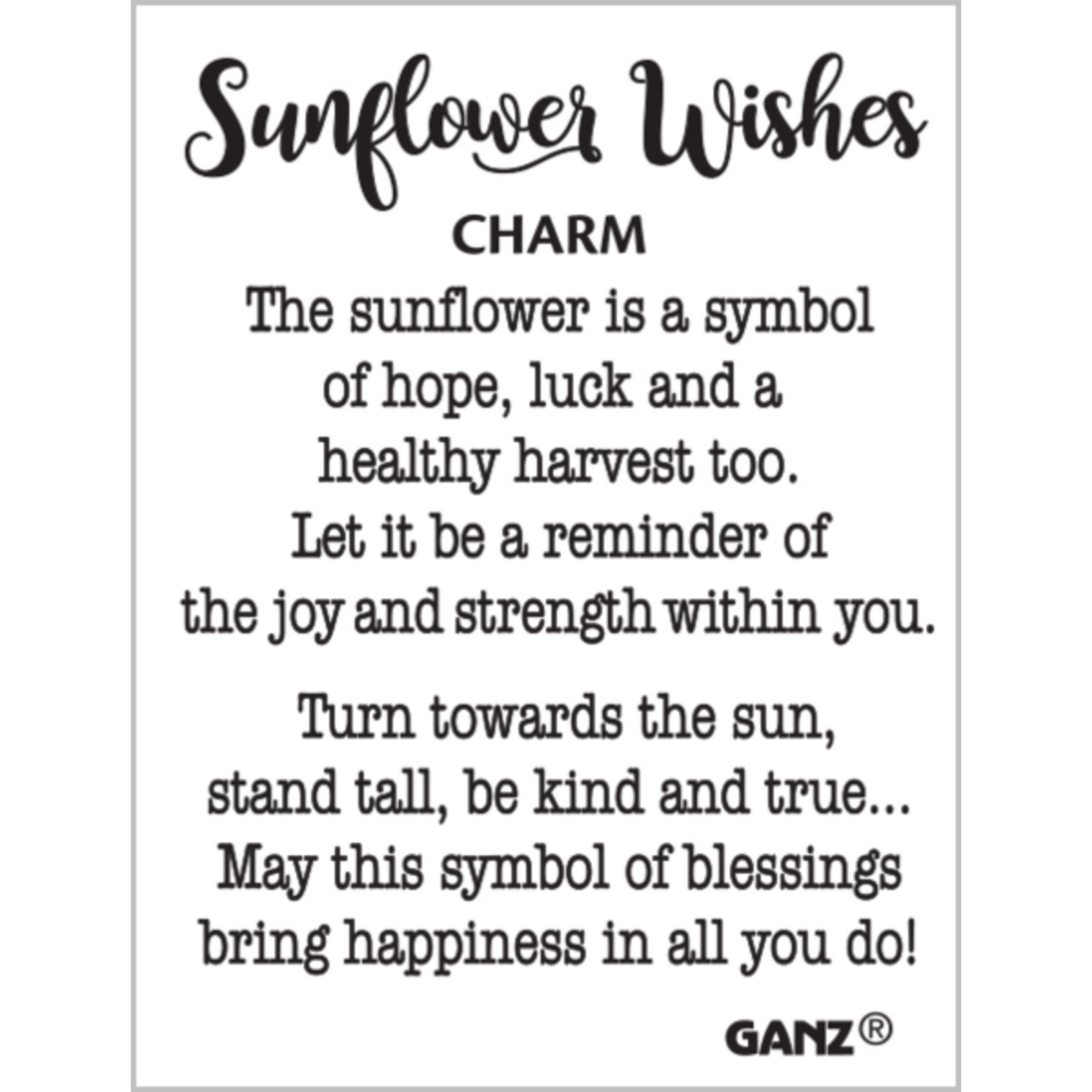 Ganz Sunflower Pocket Charm