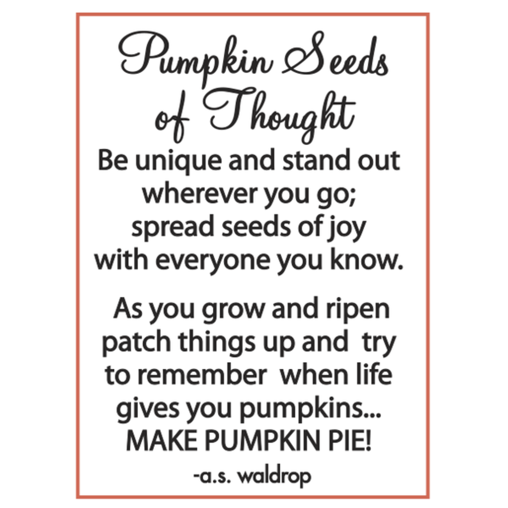 Ganz Pumpkin Seeds of Thought Pocket Charm