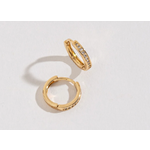 Howards Howard’s Small Pave Style Hoop Earrings Gold
