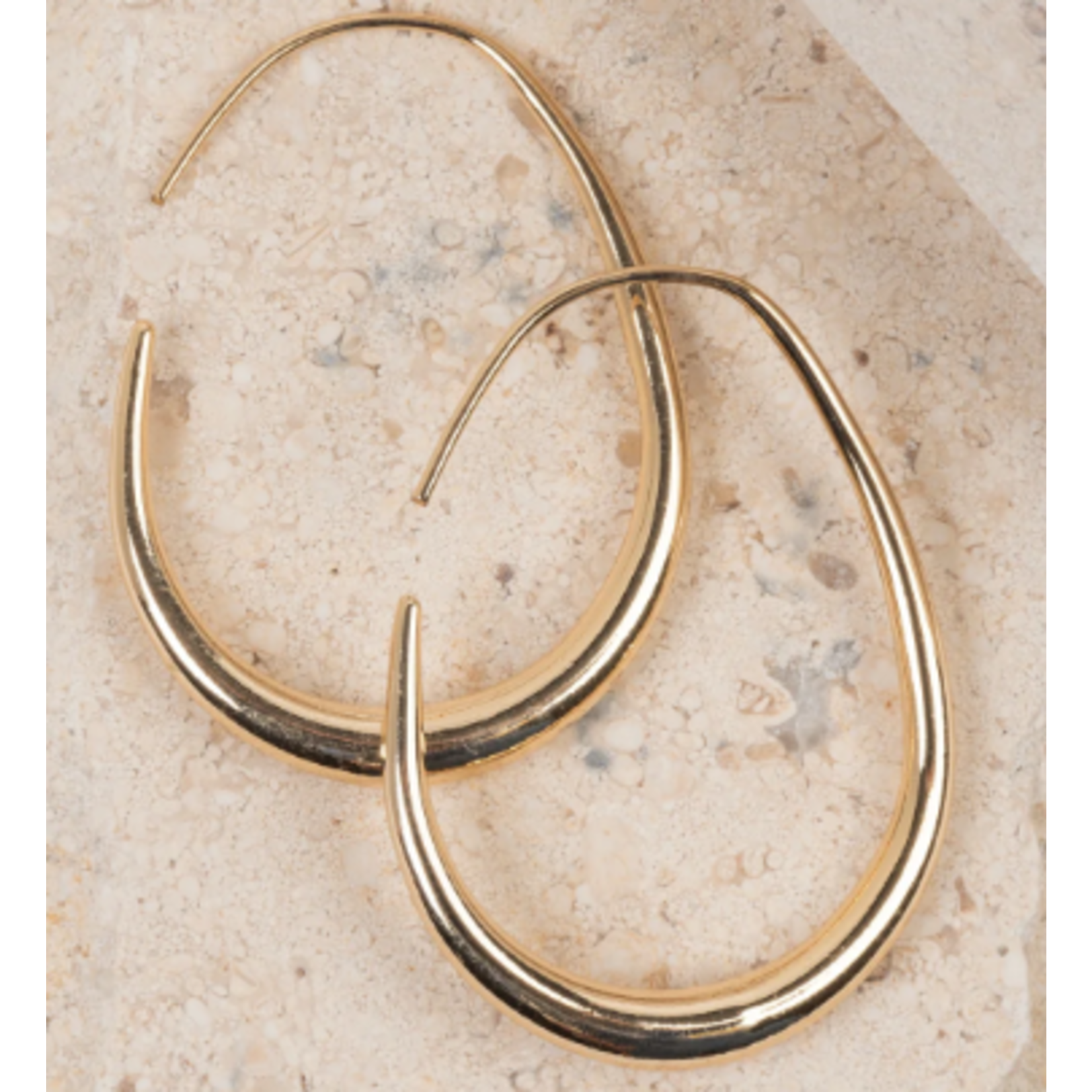 Howards Howard’s Medium Graduated Oval Hoop Earrings Gold
