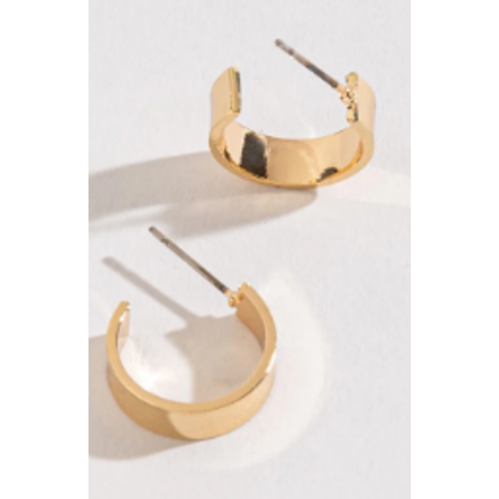 Howards Howard’s Small Flat Hoop Earrings Gold