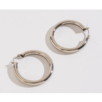 Howards Howard’s Large Tube Hoop Earrings Silver