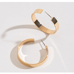 Howards Howard’s Large Flat Hoop Earrings Gold