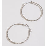Howards Howard’s Large Textured Hoop Earrings Silver